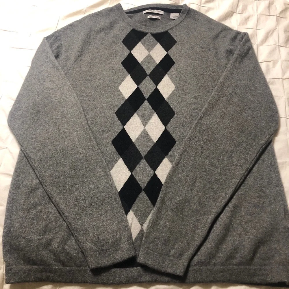 IMPERMEABLE‎ Platinum 100% Cashmere 2 Ply Gray Sweater Gray